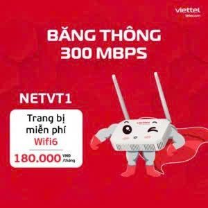 Gói Cước NetVT1 -Wifi6 Viettel – Tốc độ 300 Mbp/s