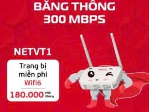 Gói Cước NetVT1 -Wifi6 Viettel – Tốc độ 300 Mbp/s